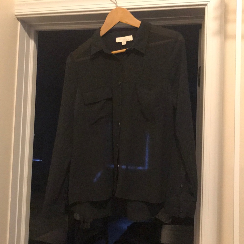 Black sheer blouse